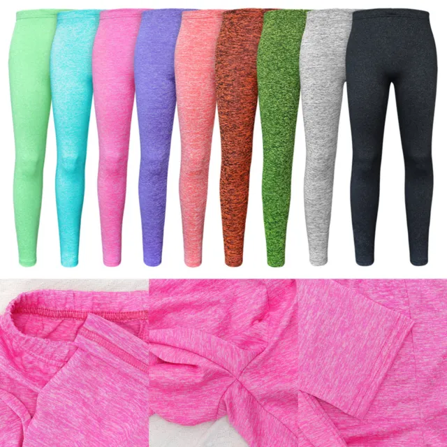 Girls Sweatpants Bottoms Skinny Pants Footless Leggings Basic Quick-drying Yoga