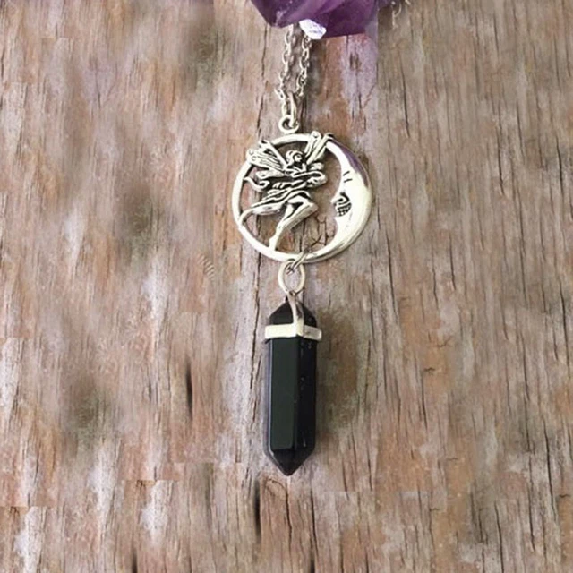 Natural Quartz Crystal Stone Pendant Chakra Pendulum Necklace Healing Reiki Yoga