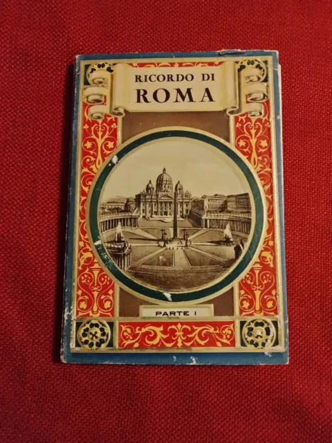 Vintage Ricordo Di Roma parte 1, souvenir picture book of Rome Italy