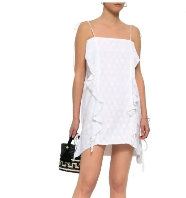 ViX by Paula Hermanny White Beach Swimwear Cover Up Dress Lined Size Medium