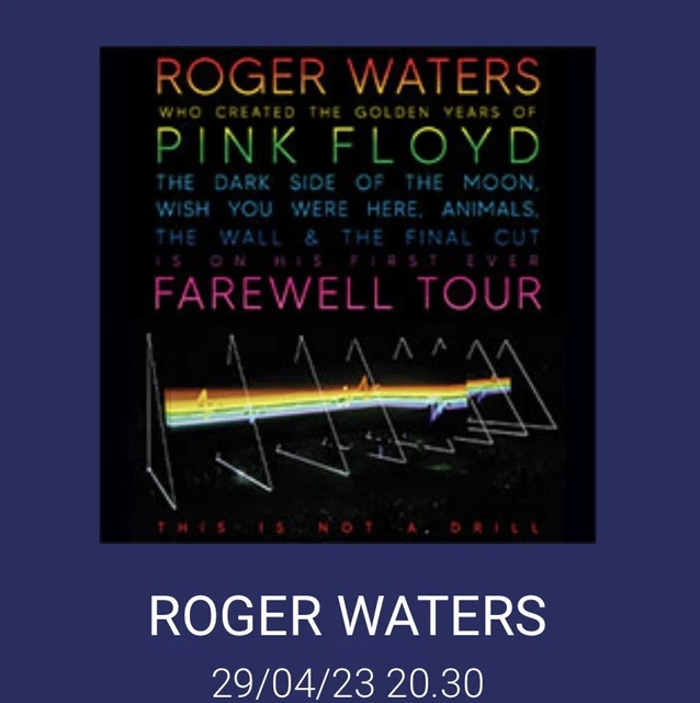Biglietto concerto Roger Waters 29/04/2023 Unipol Arena - Casalecchio Di Reno