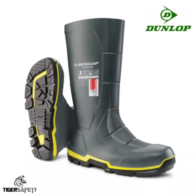 Dunlop Metguard Heavy Duty Full Safety Steel Toe Cap Wellington Boots Wellies