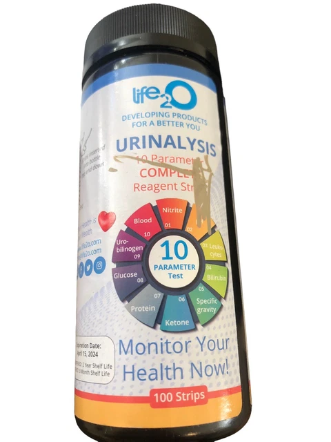 Life2O Urinalysis Strips 10 Parameter Test 100 Strips Urine Analysis