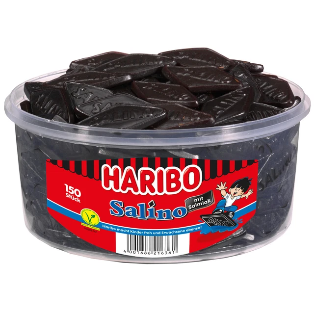 Haribo Salino 150 Delizioso Speziata Salmiak Liquirizia Rombi