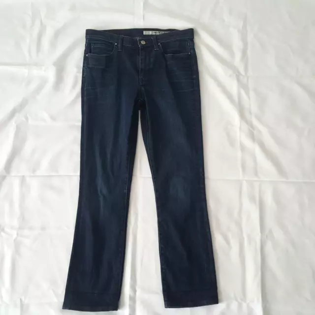 DKNY Jean Women's Size 06 Blue Stretch Skinny Denim Cuffed Hem Ankle Crop