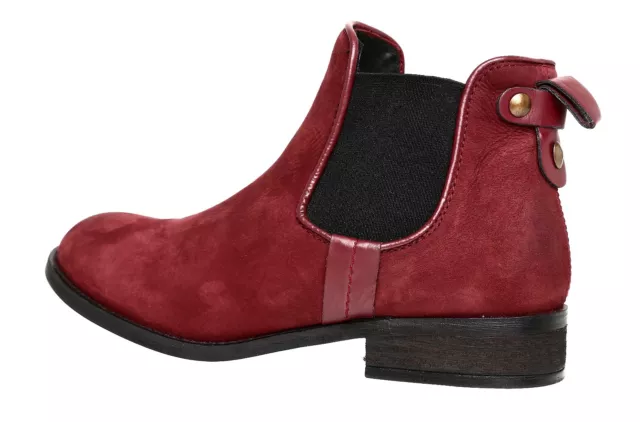 Steve Madden Gilte Chelsea Leather Boot Burgundy Women Size 7.5 M 4066 * 2