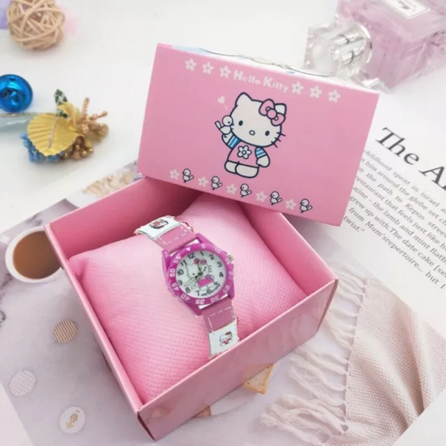 Hello Kitty Children's Sport Style Analog Wrist Watch in Pillowed Gift Box