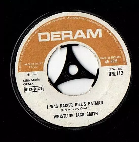 Whistling Jack Smith - I Was Kaiser Bill's Batman *** Vinyl 7" Single - 1967