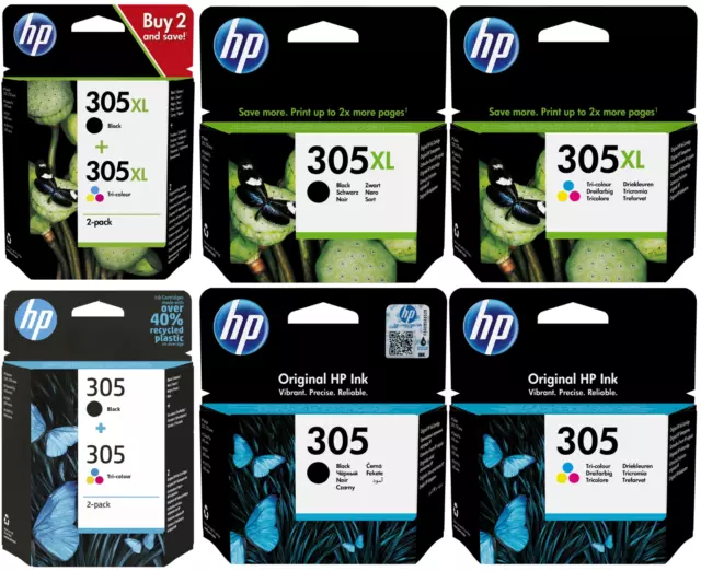 Original HP 305 Tinte Patronen Multipack SET HP305XL Druckerpatrone DeskJet OVP