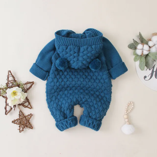Maglione con cappuccio neonato bambino bambina vestito a maglia vestiti carini 8