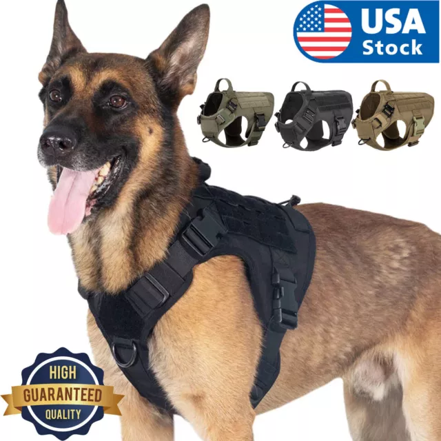 Tactical Dog Harness with Handle No-pull Large Military Dog Vest US Working Dog