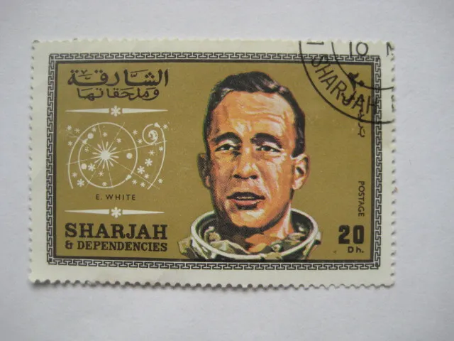Sharjah & Dependencies   20  Dh.  gestempelt  Raumfahrt Astronaut  E. White