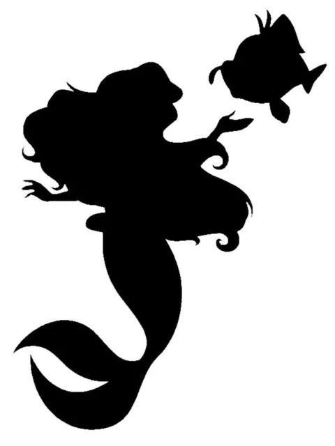 Sirenita Disney Ariel Vinilo para Coche Pegatina Infantil Pared Hogar Portátil