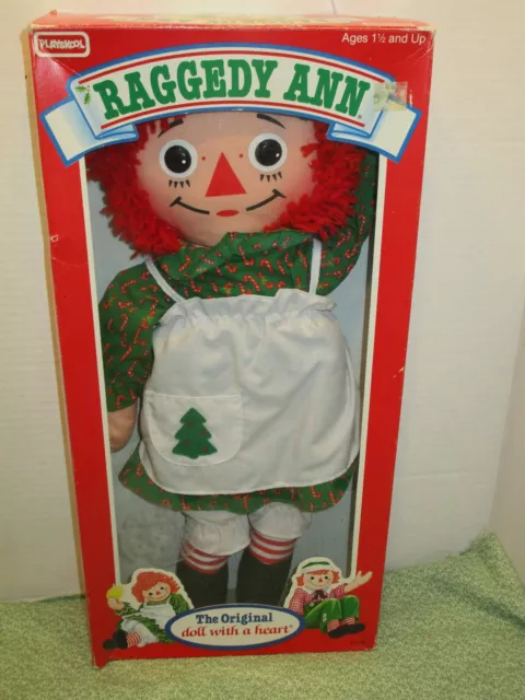 1988 NEW 17"  Raggedy Ann Doll Playskool Special Christmas Edition Box
