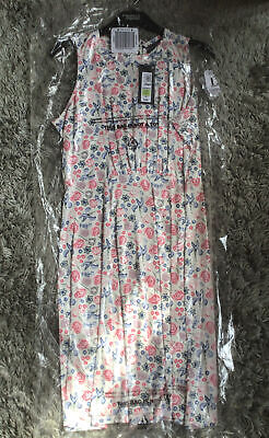 Bnwt M&S Ladies Floral Round Neck Mini Skater Dress Size 12 Multi Colour Rrp £25