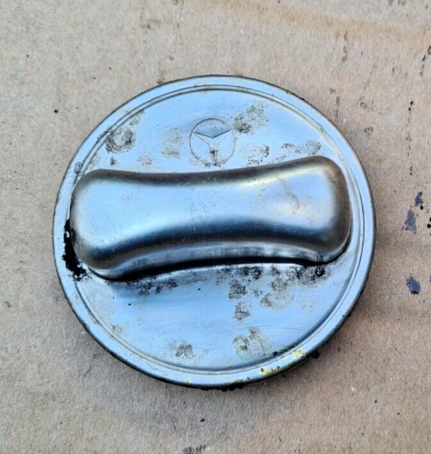thumbnail image 2 of Genuine Mercedes Chrome Fuel Cap - Fits W107 W114 W115 W116 W123 W124 W126 W201 2 of 6