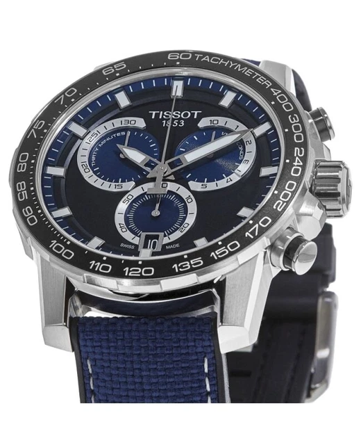 Orologio Tissot Supersport Chrono Uomo Blu T125.617.17.051.03 - Bracciale In Tessuto