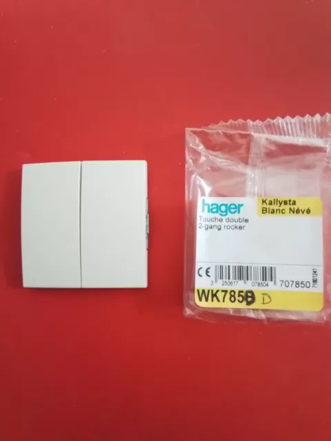 Hager WK785D - Doigt Enjoliveur Interrupteur Touche DOUBLE DUNE KALLYSTA