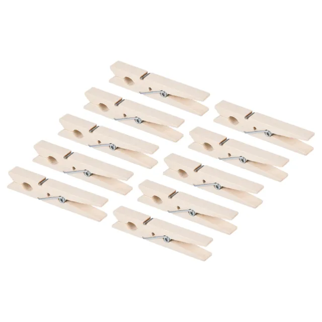 Wooden Clothespins, 50 Pack Sturdy Outdoor Clothes Clips for Hanging Clothes