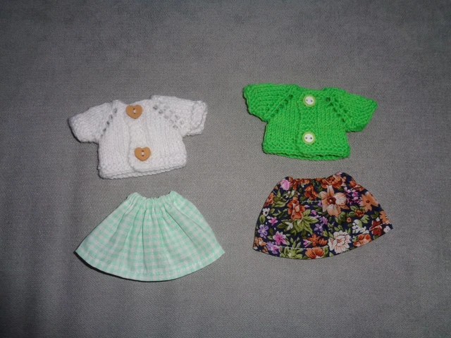 Tenue En Laine Pour Poupée Mini-Sarah 20 Cm - Ruby Red - Fait Main En France