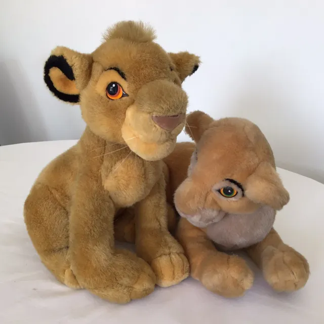 Original Rare Disney Store The Lion King Simba And Nala Vintage Soft Toy Plush