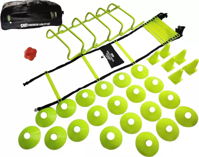 Agility Speed Ladder & Cones Football Training Equipment Kit for Kids & Adults