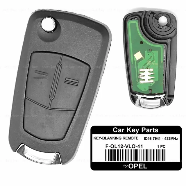 Fernbedienung für Opel Astra Corsa Adam Chevrolet 433mhz Duplikat Schlüssel  Chip