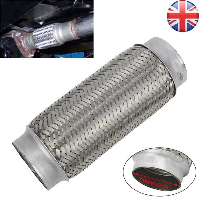 WELD ON EXHAUST Flexible Joint Repair Flexi Pipe Tube Flex 51*200mm UK