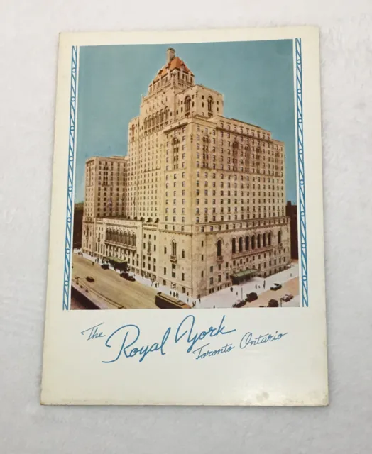 1939 The Royal York Hotel Stamped Dining Car Menu Canadian Pacific 6.75 x 9.75"