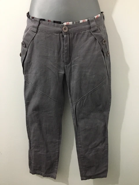 Jeans YH Hømme, taglia giovane M W28 X L26,5, grigi con finiture a quadretti, ottime condizioni