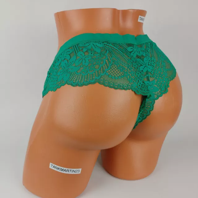 LANE BRYANT CACIQUE No Show Thong 22/24 Panty Plus Green W/ Green