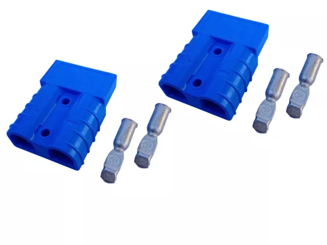 Batterie Stecker 175A 16 mm2 blau Set Steckverbinder für Gabelstapler Kabel