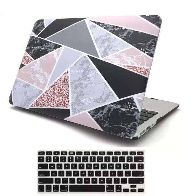 2in1 Irregular Marble Hard Case Cover +Keyboard Skin for Macbook Air Pro 13 inch