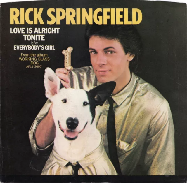 Rick Springfield – Love Is Alright Tonite 1981 RCA Rock VG+