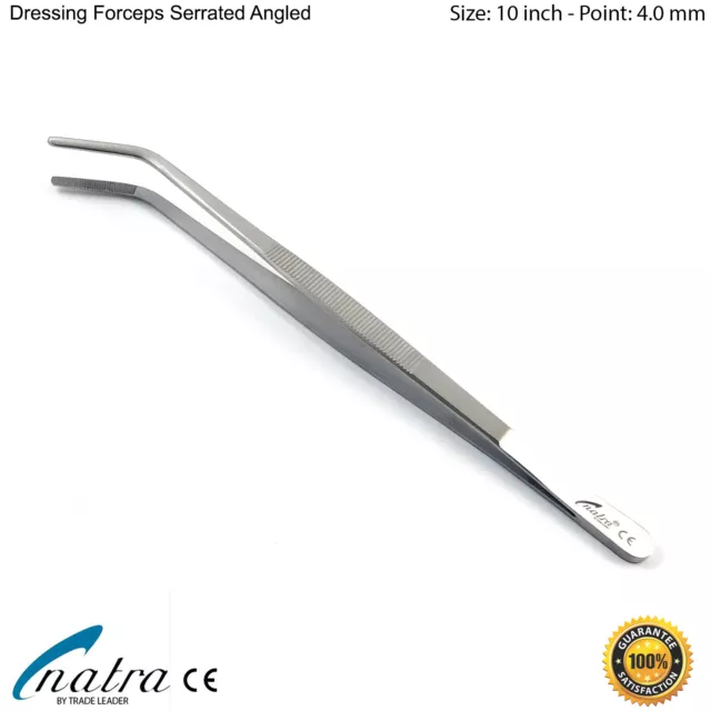 Anatomical Tweezers Curved 25 CM Dental Dentist Seam Surgical NATRA