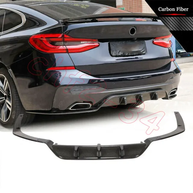 Real Carbon Rear Bumper Diffuser Spoiler For BMW 6 Series GT G32 M-Sport 2017UP