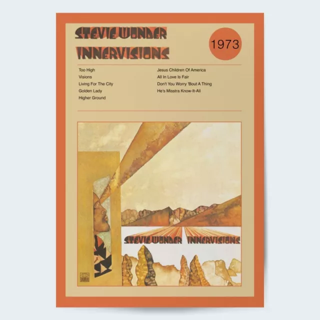 Stevie Wonder Innervisions Fine Art Album Poster