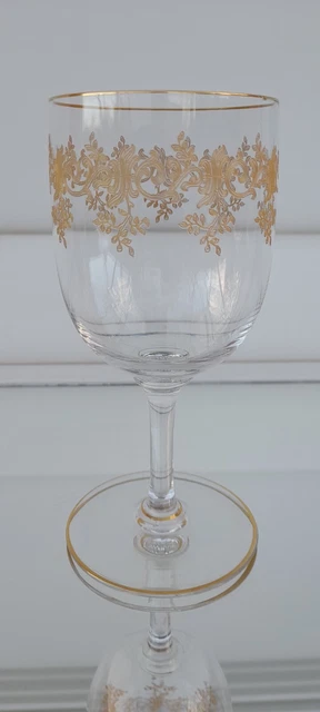 Coupe à champagne en cristal de Baccarat Lagny doré | GSLR Antiques