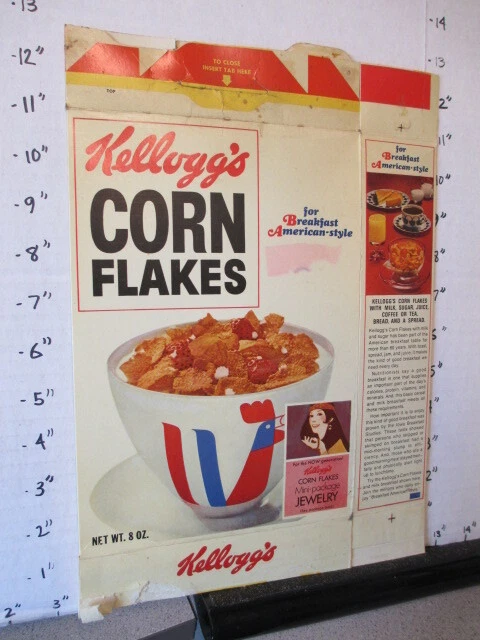 cereal box KELLOGGS 1972 MOD jewelry hippie psychedelic,charm bracelet premium C