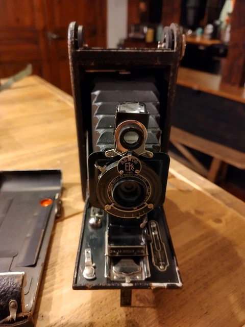 Appareil photo Kodak Junior model A complet pochette d'origine très bel état