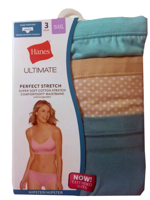 Hanes Women's Panties BIKINIS 3-Pack 42SBAS seamless NO PANTY