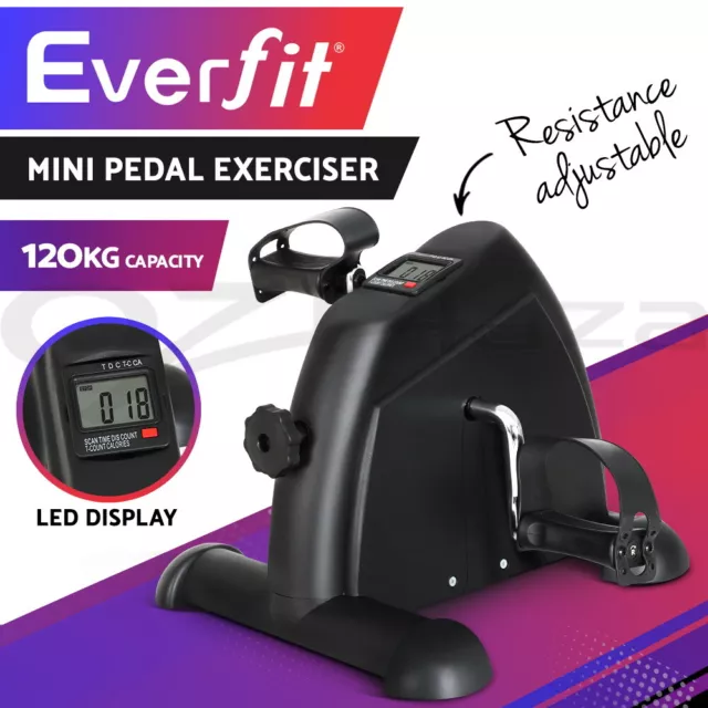 Everfit Pedal Exerciser Mini Exercise Bike Elliptical Cross Trainer Black