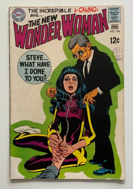 Wonder Woman #180 KEY 1st Appearance I-Ching (DC 1969) FN- Silver Age comic.