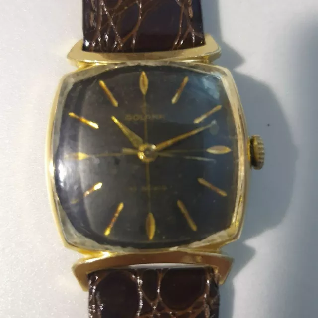 Orologio GOLANA Uomo ø34x40 ORO SPIDER Antico Raro SWISS Vintage '40 Gold Watch