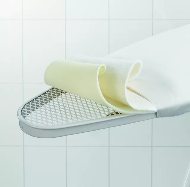 Brabantia Ironing Board Cover with 2 mm Foam - 124 x 45 cm, Wide, Metallised Sil 2