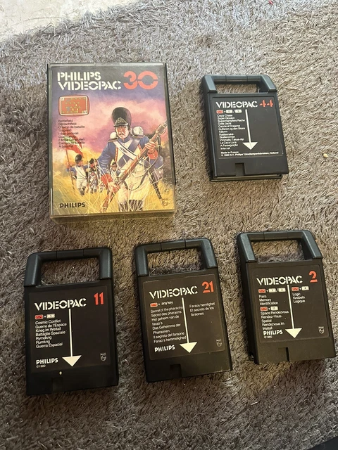 Lot De 7 Jeux Videopac Philips – Adventure & Plus (État Correct)