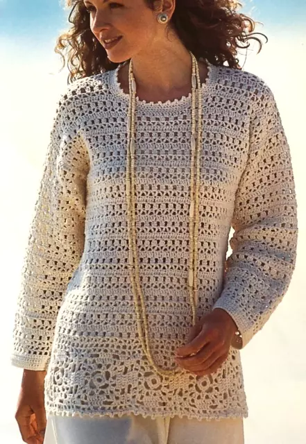 Crochet Pattern Lady's Summer Tunic/Jumper/Top. DK Yarn. 34 to 37 Inch  Bust.