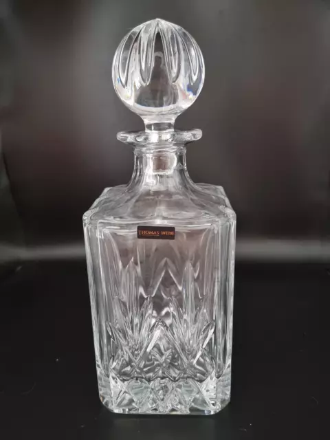 Vintage Thomas Webb Romeo Square Crystal Decanter 3