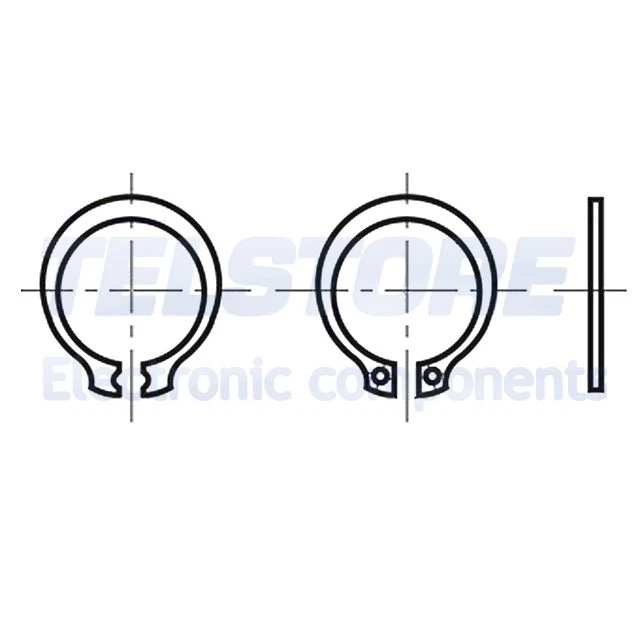 10pcs  1287222 Rondella seger acciaio elastico Diam.albero 12,4mm 1287222