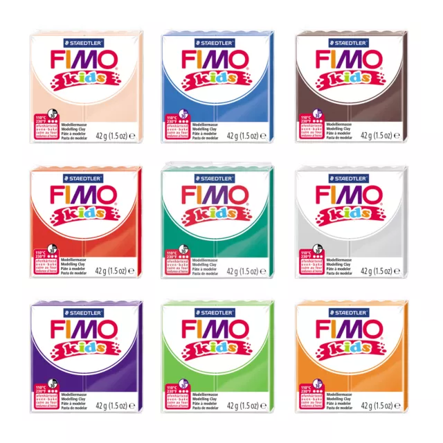 Original FIMO® Kids Ofenhärtende Modelliermasse 42g Normalblock * 20 Farben